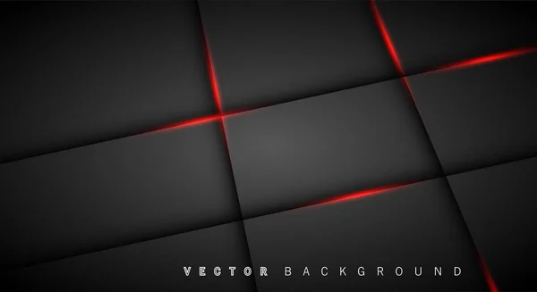 Línea roja sombra gris oscuro lujo fondo — Vector de stock