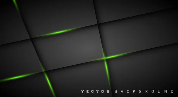Зелена лінія світла тінь темно-сірий розкішний фон — стоковий вектор