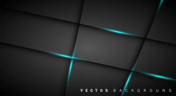 Ombre de ligne de lumière bleue fond de luxe gris foncé — Image vectorielle