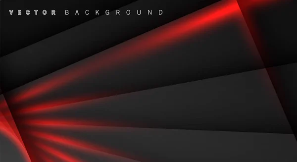 Linha de luz vermelha sombra cinza escuro luxo fundo — Vetor de Stock