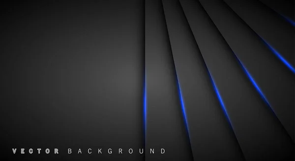 Azul luz linha sombra escuro cinza luxo fundo — Vetor de Stock