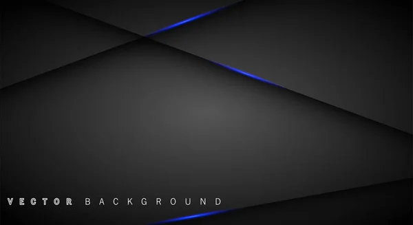 Ombre de ligne de lumière bleue fond de luxe gris foncé — Image vectorielle