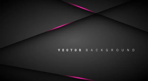 Pink light line shadow dark grey luxury background — Stock Vector