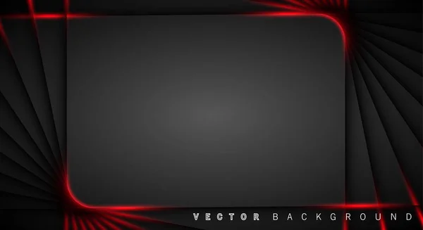 Línea roja sombra gris oscuro lujo fondo — Vector de stock