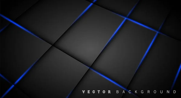 Синя світлова лінія тінь темно-сірий розкішний фон — стоковий вектор