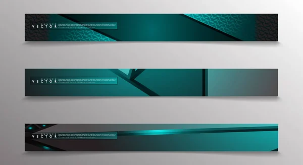 Banner vettoriali con sfondi azzurri adatti per pubblicità e così via. design tecnologico. punti 10 — Vettoriale Stock