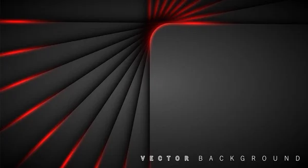 Röd ljus linje skugga mörkgrå lyx bakgrund — Stock vektor