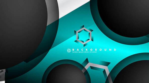 Перекрытия векторных кругов и синий цвет для фона, пространство для текста
