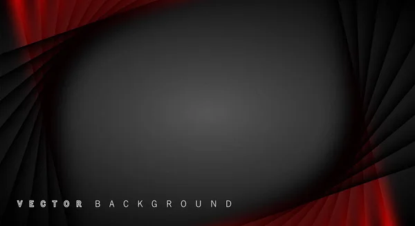 Linha de luz vermelha sombra cinza escuro luxo fundo — Vetor de Stock