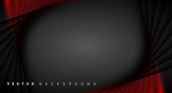 Red light line shadow dark grey luxury background — Stock Vector