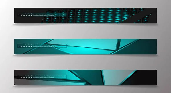 Vector banners met licht blauwe achtergronden geschikt voor reclame enzovoort. technologie ontwerp. EPS 10 — Stockvector