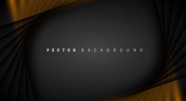 Altın ışık çizgi gölge koyu gri lüks arka plan