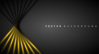 Altın ışık çizgi gölge koyu gri lüks arka plan