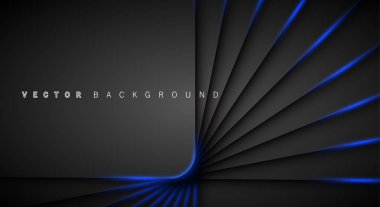 Mavi ışık çizgi gölge koyu gri lüks arka plan