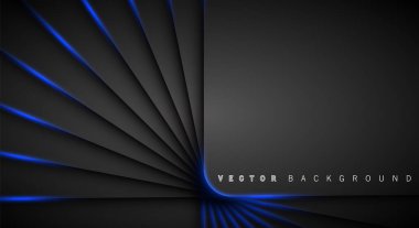 Mavi ışık çizgi gölge koyu gri lüks arka plan