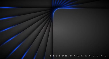 Mavi ışık çizgi gölge koyu gri lüks arka plan