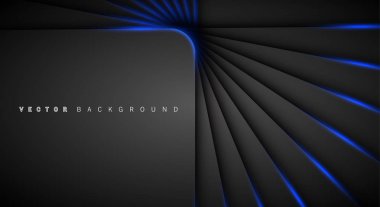 Mavi ışık çizgi gölge koyu gri lüks arka plan