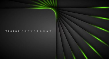 Yeşil ışık çizgi gölge koyu gri lüks arka plan