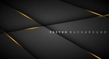 Altın ışık çizgi gölge koyu gri lüks arka plan