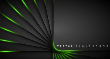 Yeşil ışık çizgi gölge koyu gri lüks arka plan