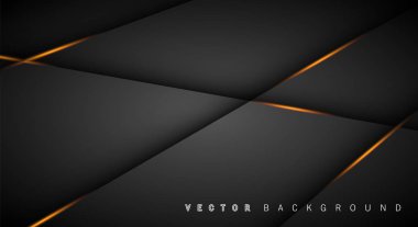 Altın ışık çizgi gölge koyu gri lüks arka plan