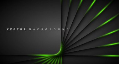 Yeşil ışık çizgi gölge koyu gri lüks arka plan