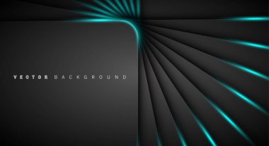 Mavi ışık çizgi gölge koyu gri lüks arka plan