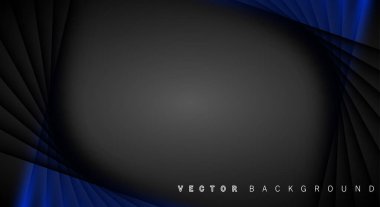 Mavi ışık çizgi gölge koyu gri lüks arka plan