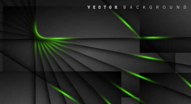 Yeşil ışık çizgi gölge koyu gri lüks arka plan