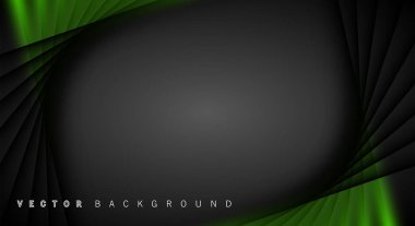 Yeşil ışık çizgi gölge koyu gri lüks arka plan