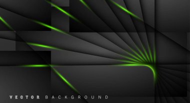 Yeşil ışık çizgi gölge koyu gri lüks arka plan