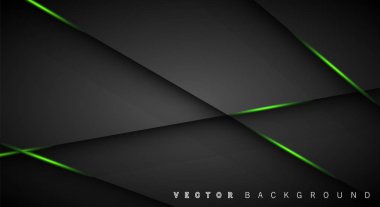Yeşil ışık çizgi gölge koyu gri lüks arka plan