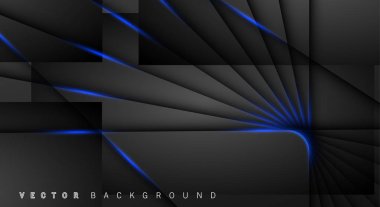 Mavi ışık çizgi gölge koyu gri lüks arka plan