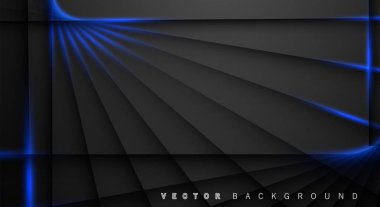 Mavi ışık çizgi gölge koyu gri lüks arka plan