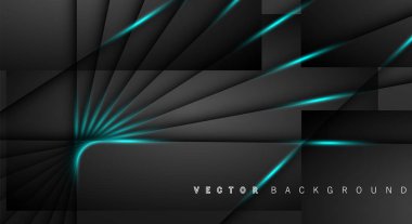 Mavi ışık çizgi gölge koyu gri lüks arka plan