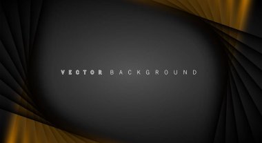 Altın ışık çizgi gölge koyu gri lüks arka plan