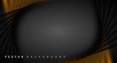 Altın ışık çizgi gölge koyu gri lüks arka plan