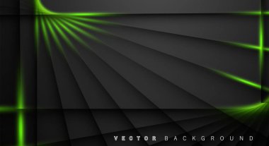 Yeşil ışık çizgi gölge koyu gri lüks arka plan