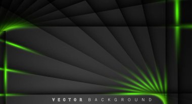 Yeşil ışık çizgi gölge koyu gri lüks arka plan