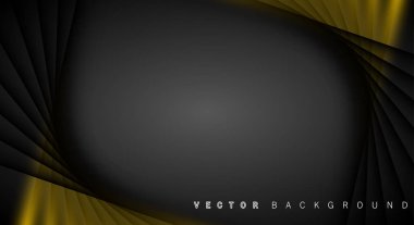Altın ışık çizgi gölge koyu gri lüks arka plan