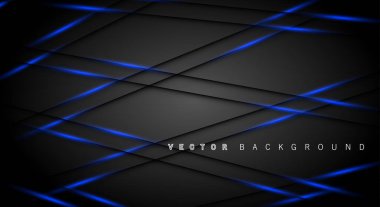 Mavi ışık çizgi gölge koyu gri lüks arka plan