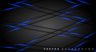 Mavi ışık çizgi gölge koyu gri lüks arka plan