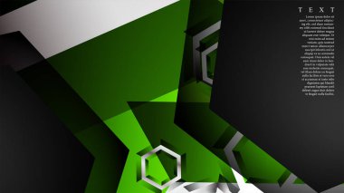 Altıgen çakışan desenli soyut vektör arka planı. Herhangi bir arka plan için vektör çizimi. renk yeşil