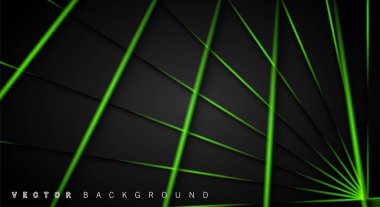 Yeşil ışık çizgi gölge koyu gri lüks arka plan