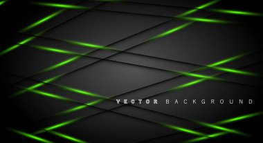 Yeşil ışık çizgi gölge koyu gri lüks arka plan