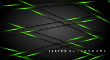 Yeşil ışık çizgi gölge koyu gri lüks arka plan