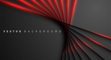 Kırmızı ışık çizgi gölge koyu gri lüks arka plan