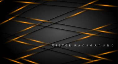 Altın ışık çizgi gölge koyu gri lüks arka plan