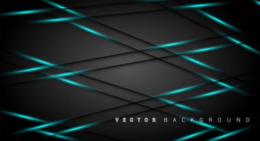 Mavi ışık çizgi gölge koyu gri lüks arka plan