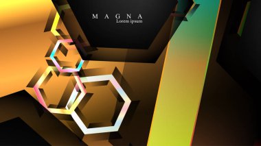 Örtüşen altıgen vektör arka planlar. herhangi bir arka plan için uygundur. Eps 10'da kapak tasarımı. metin için siyah alan